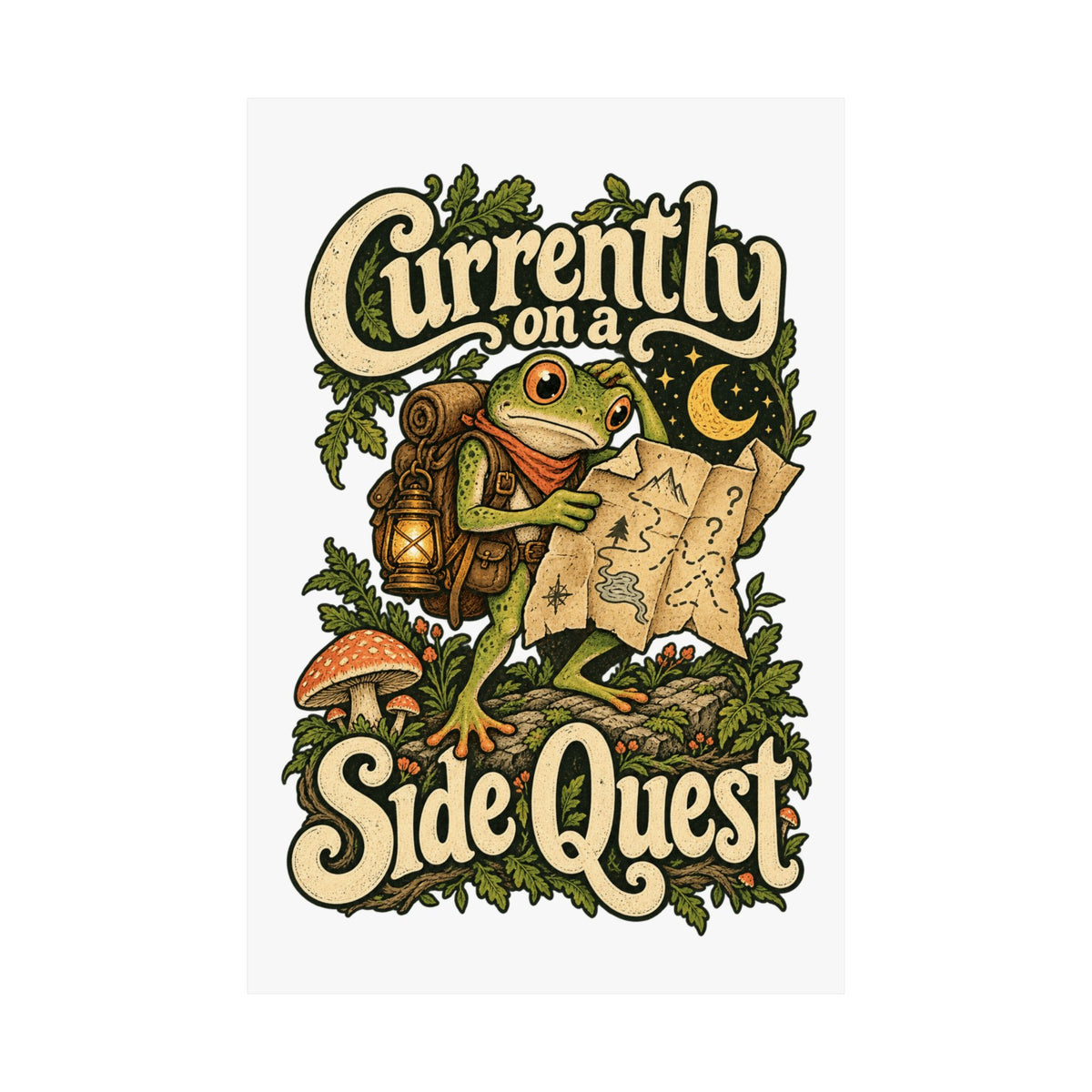 Currently on a Side Quest — Matte Art Print