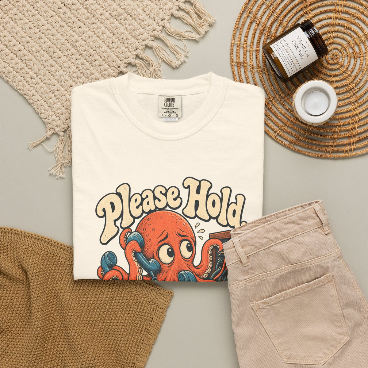 Please Hold, I'm Overthinking — Garment-Dyed Tee