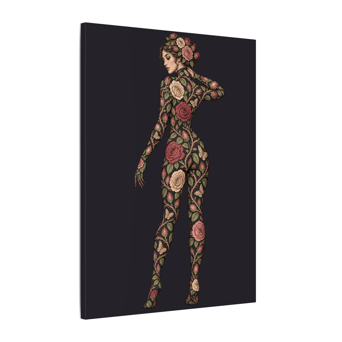 Thorn Garden Muse — Matte Stretched Canvas