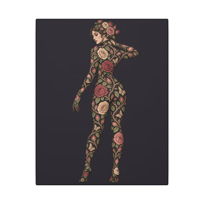 Thorn Garden Muse — Matte Stretched Canvas