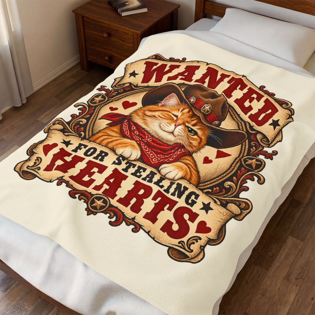 Heart Thief — Custom Pet Portrait Plush Blanket