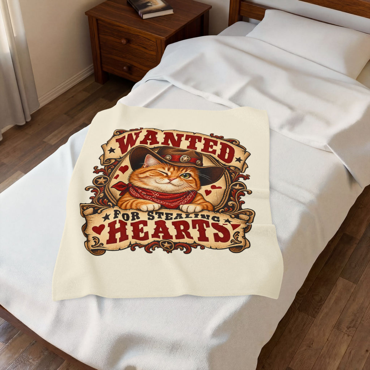 Heart Thief — Custom Pet Portrait Plush Blanket