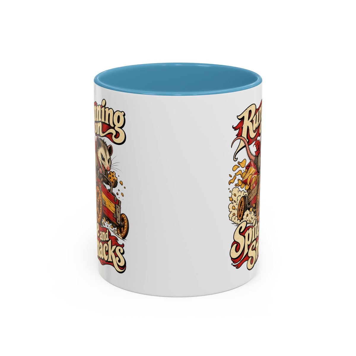 Running on Spite and Snacks — Accent Mug