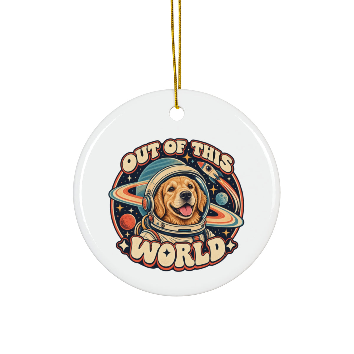 Space Cadet — Custom Pet Portrait Keepsake Ornament