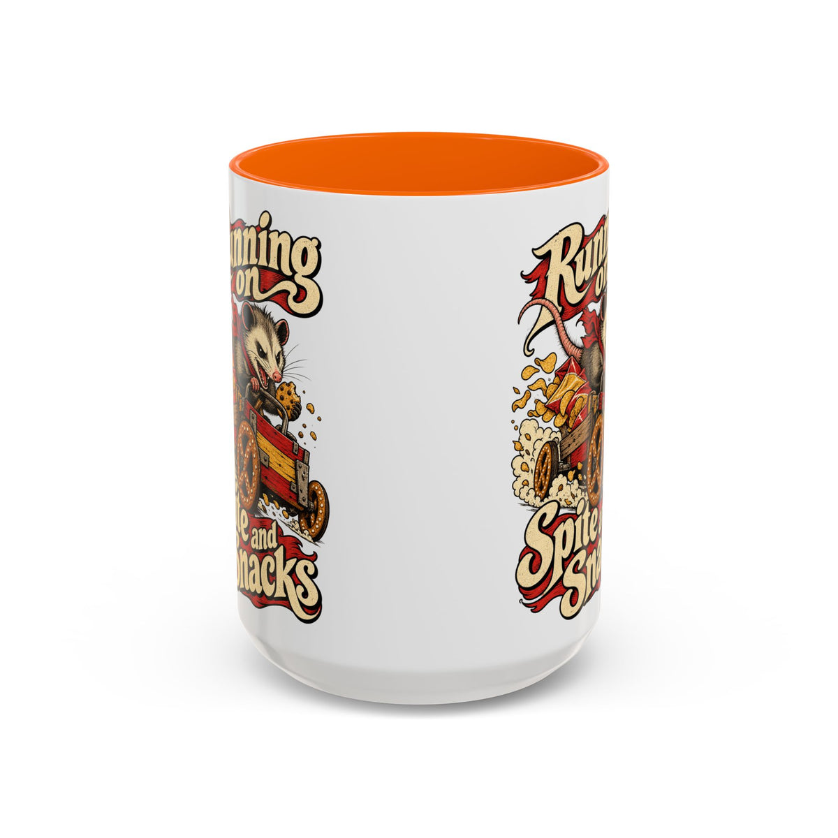 Running on Spite and Snacks — Accent Mug