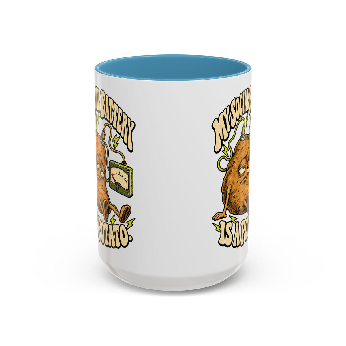 My Social Battery Is a Potato — Accent Mug