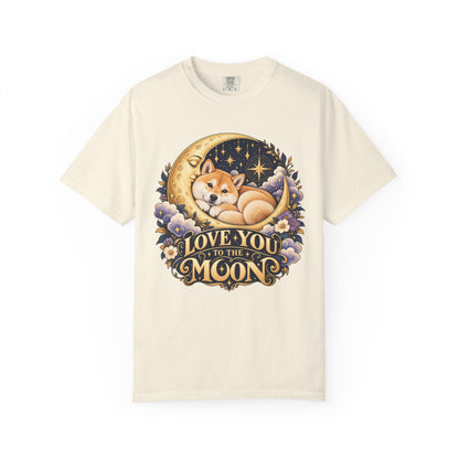 Love You to the Moon — Custom Pet Portrait Premium Tee