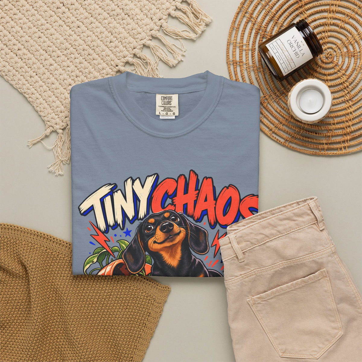 Tiny Chaos Club — Custom Pet Portrait Premium Tee