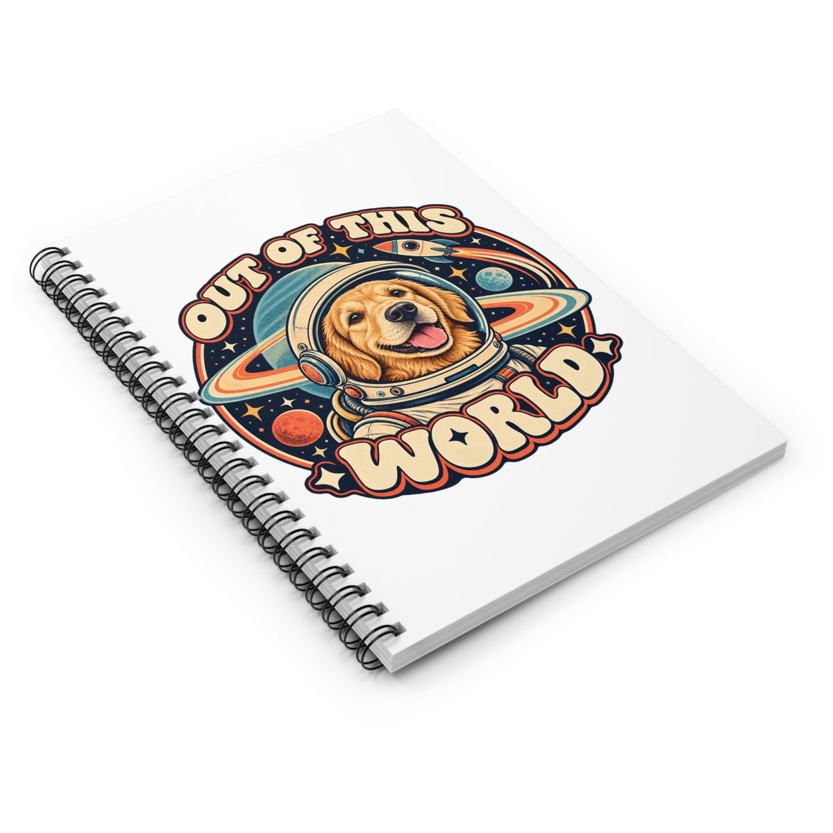 Space Cadet — Custom Pet Portrait Spiral Notebook