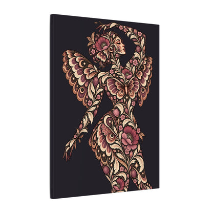 Velvet Wings Reverie — Matte Stretched Canvas
