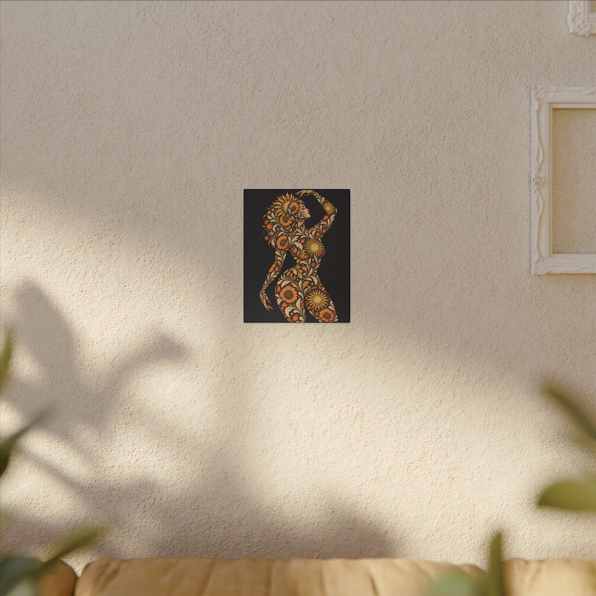 Solar Scroll Reverie — Matte Stretched Canvas