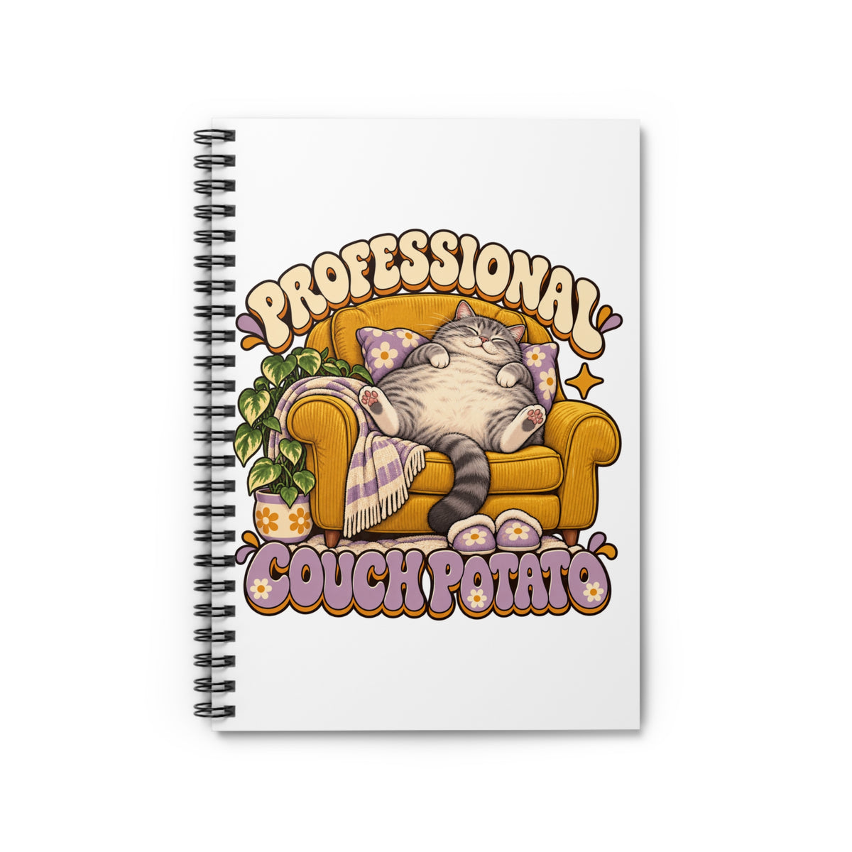 Couch Potato — Custom Pet Portrait Spiral Notebook