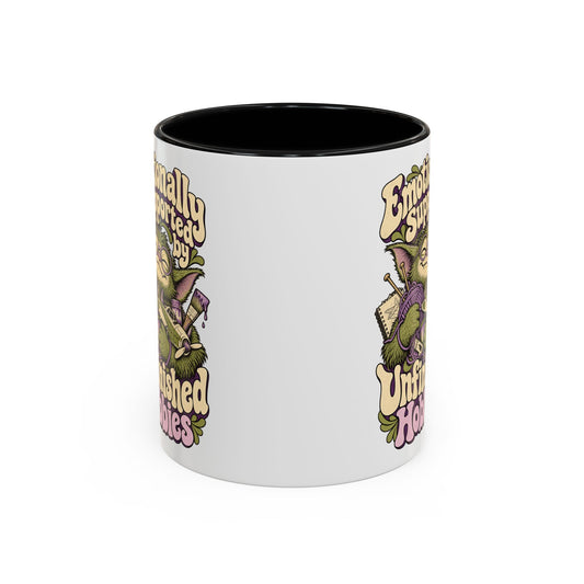 Emotionally Supported by Unfinished Hobbies — Accent Mug