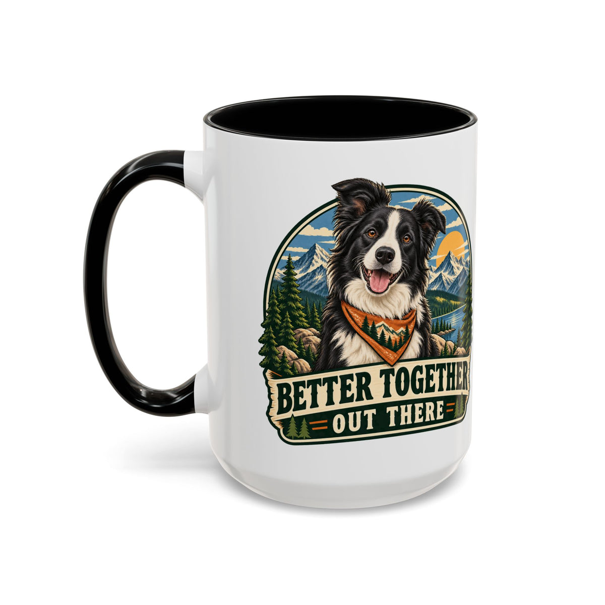 Adventure Buddy — Custom Pet Portrait Accent Mug