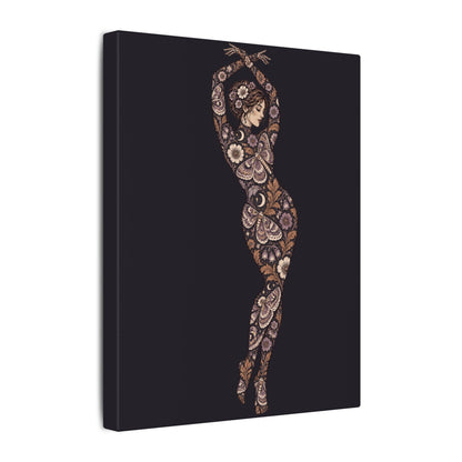 Velvet Wings Muse — Matte Stretched Canvas