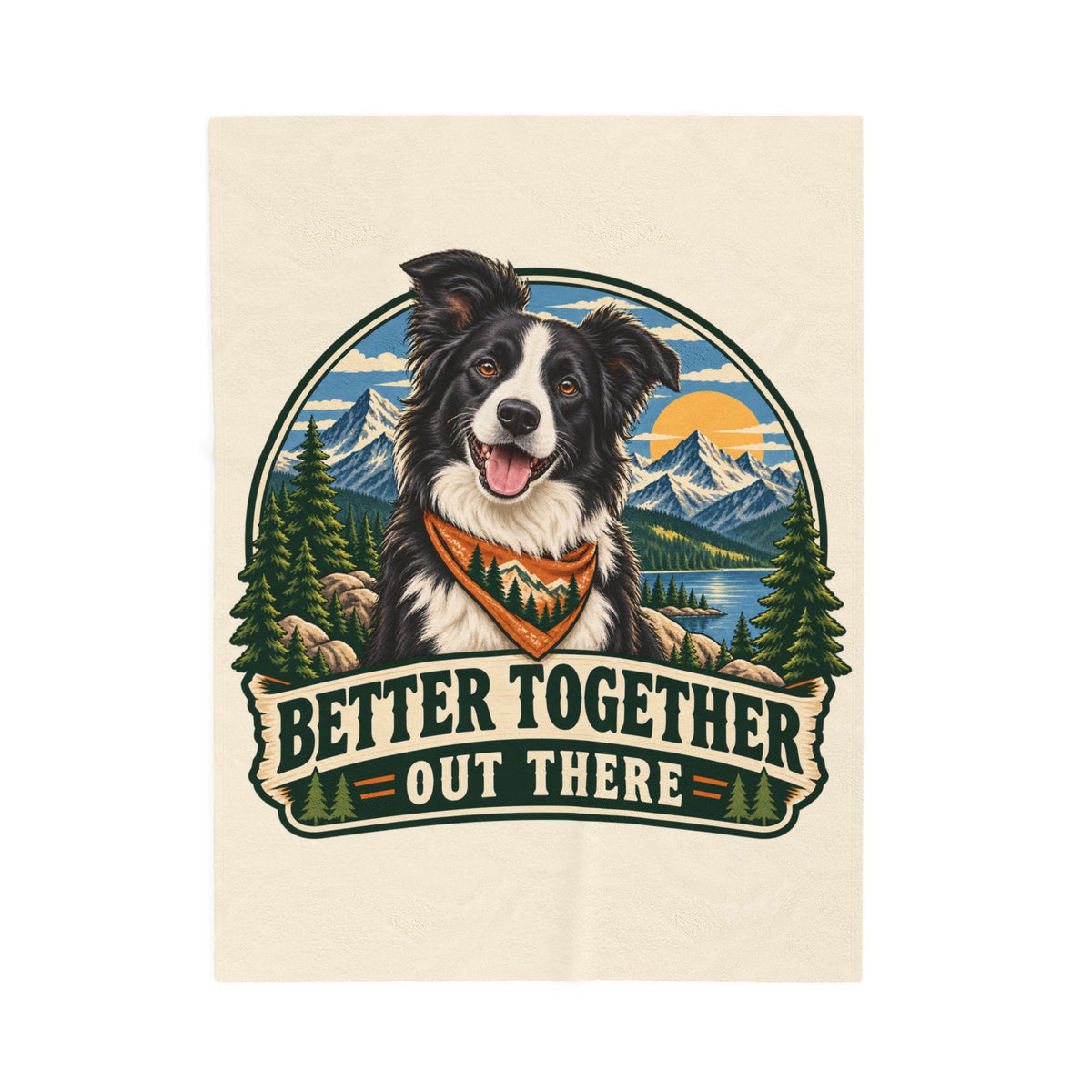 Adventure Buddy — Custom Pet Portrait Plush Blanket