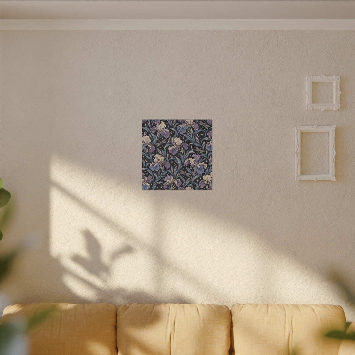 Iris Nocturne Pattern — Matte Stretched Canvas