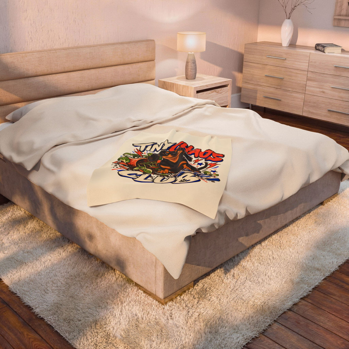 Tiny Chaos Club — Custom Pet Portrait Plush Blanket