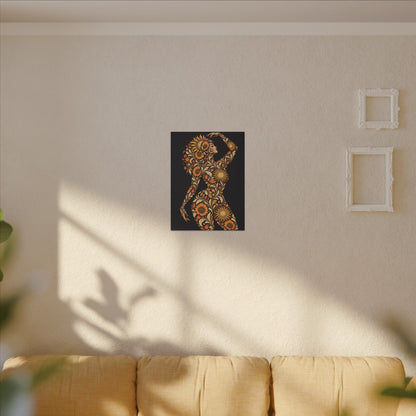 Solar Scroll Reverie — Matte Stretched Canvas