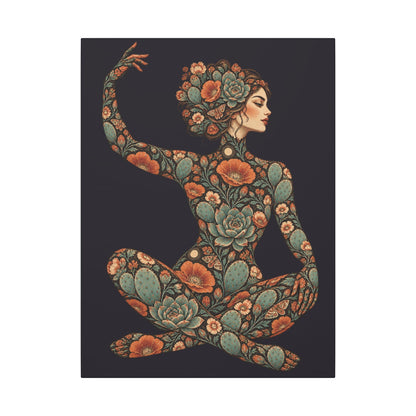 Desert Afterglow Muse — Matte Stretched Canvas