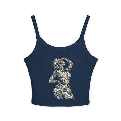 Moonlit Swan Reverie — Fitted Strap Cami