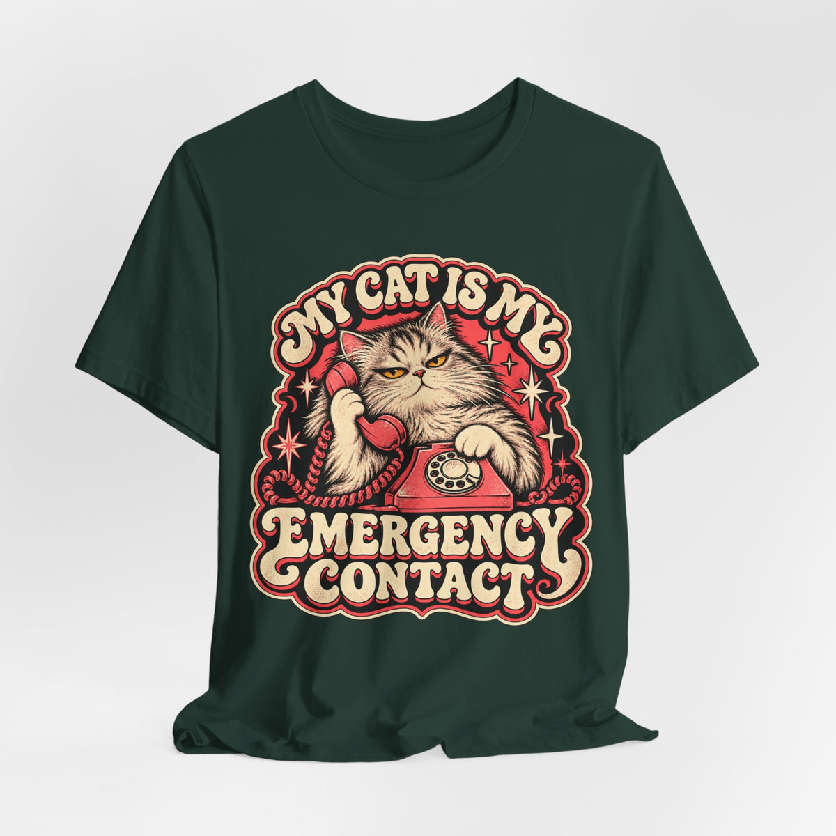 My Cat Is My Emergency Contact — Unisex Tee