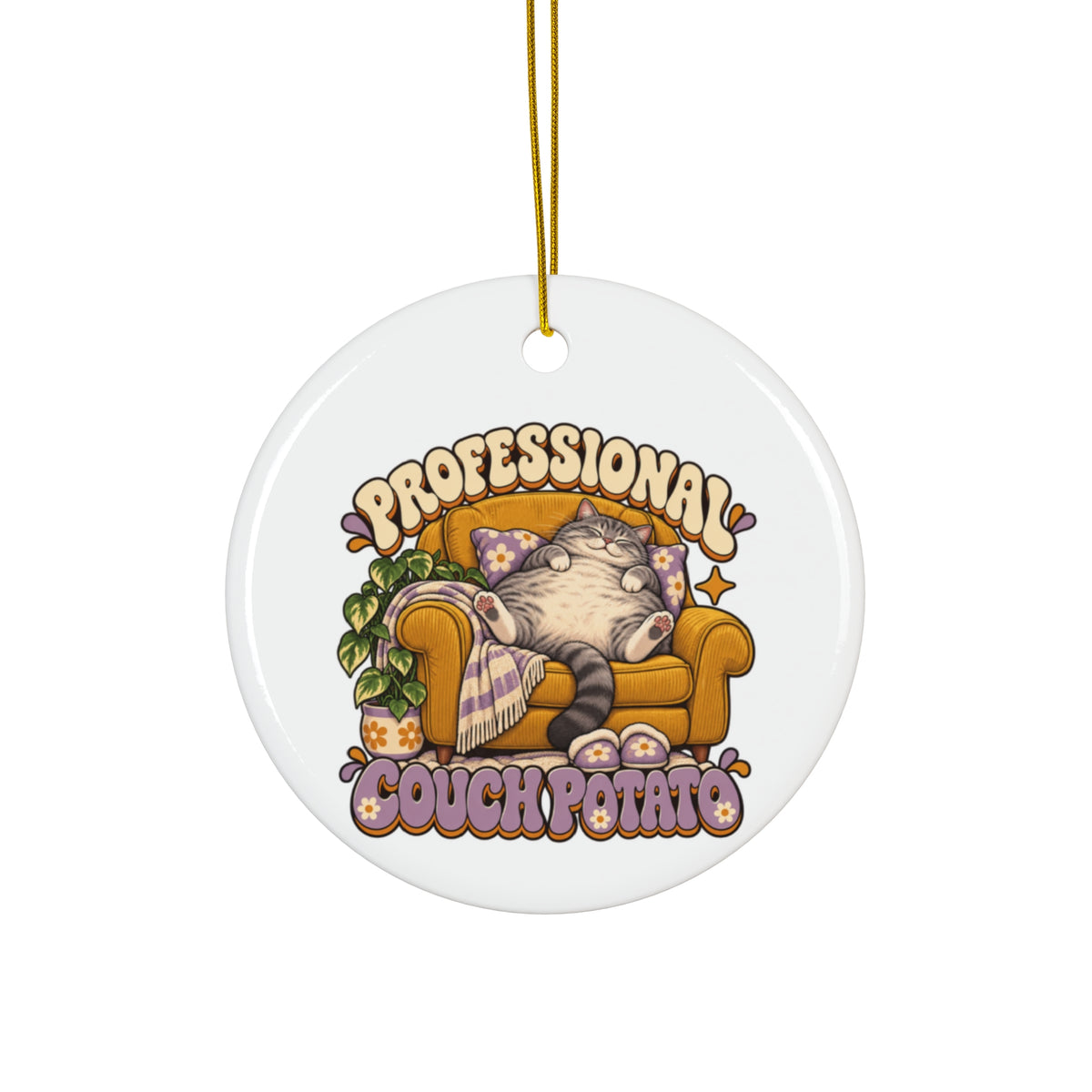 Couch Potato — Custom Pet Portrait Keepsake Ornament
