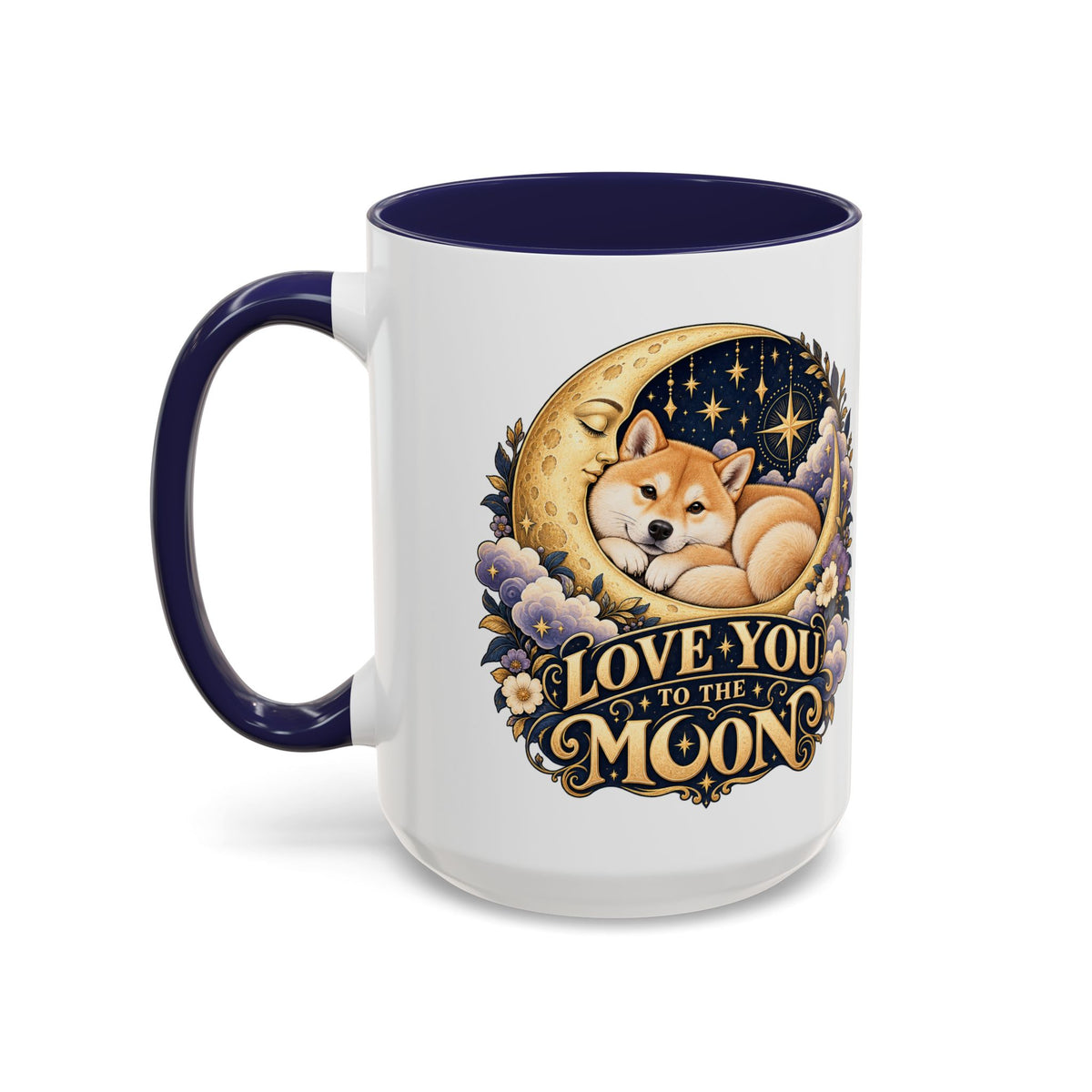 Love You to the Moon — Custom Pet Portrait Accent Mug