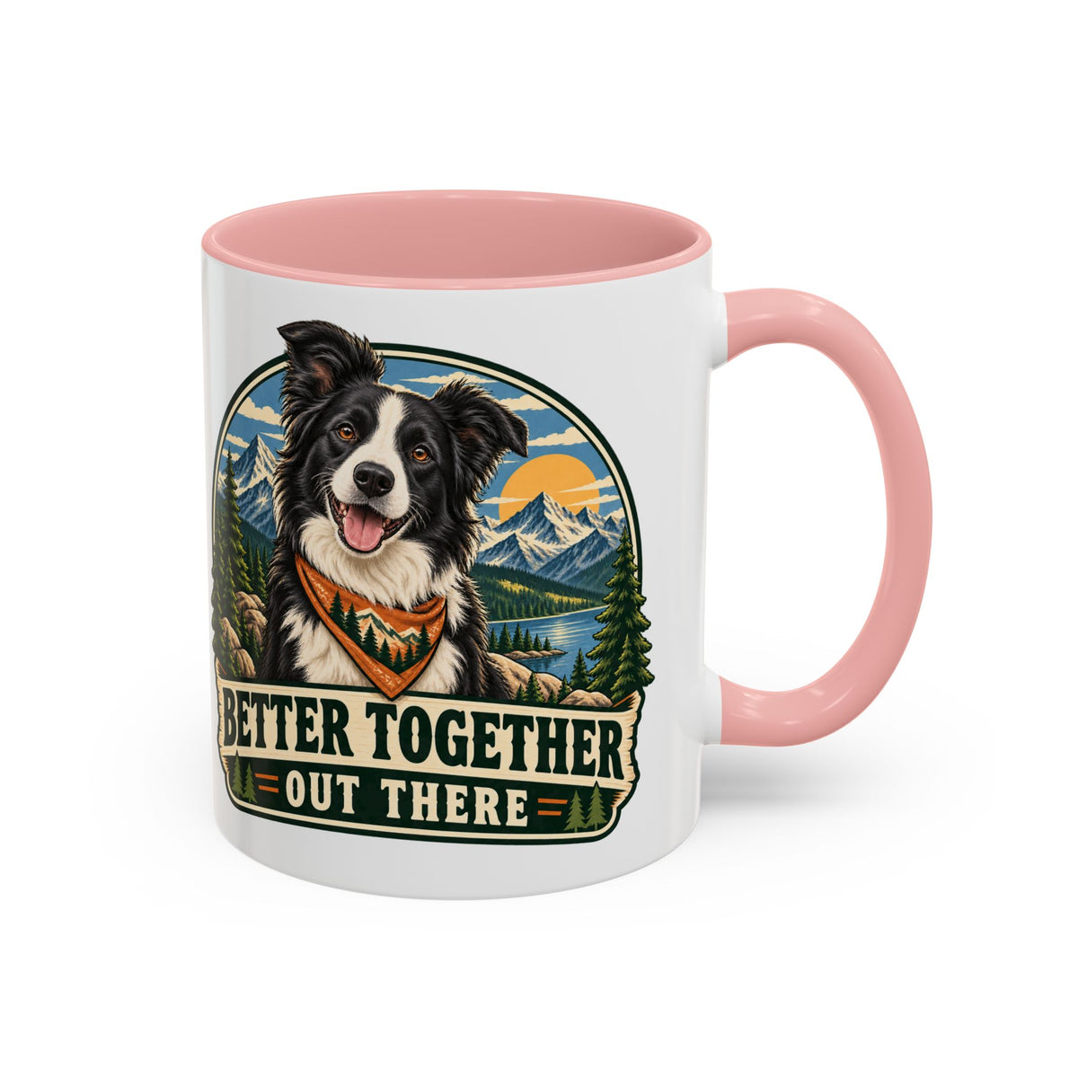 Adventure Buddy — Custom Pet Portrait Accent Mug