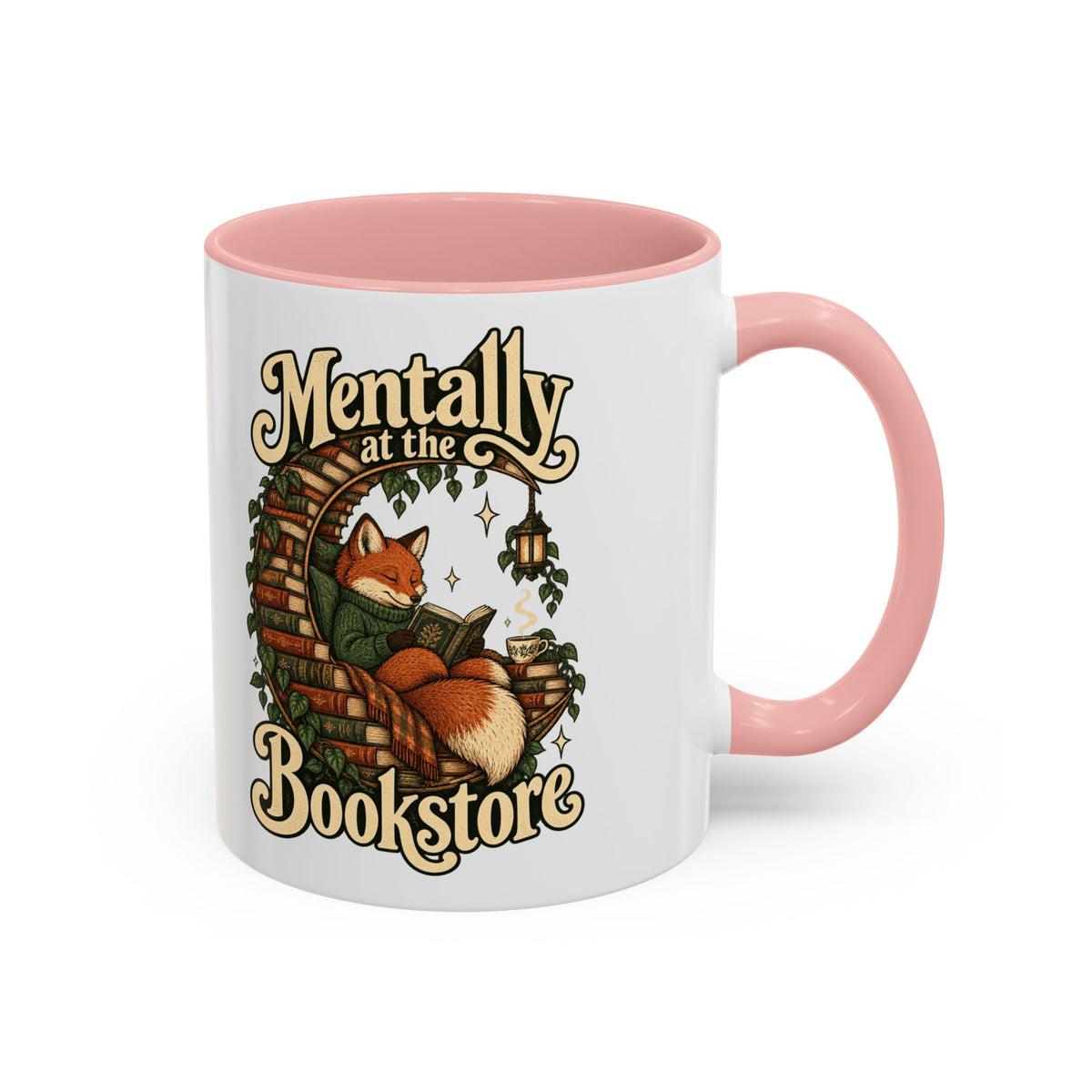 Mentally at the Bookstore — Accent Mug