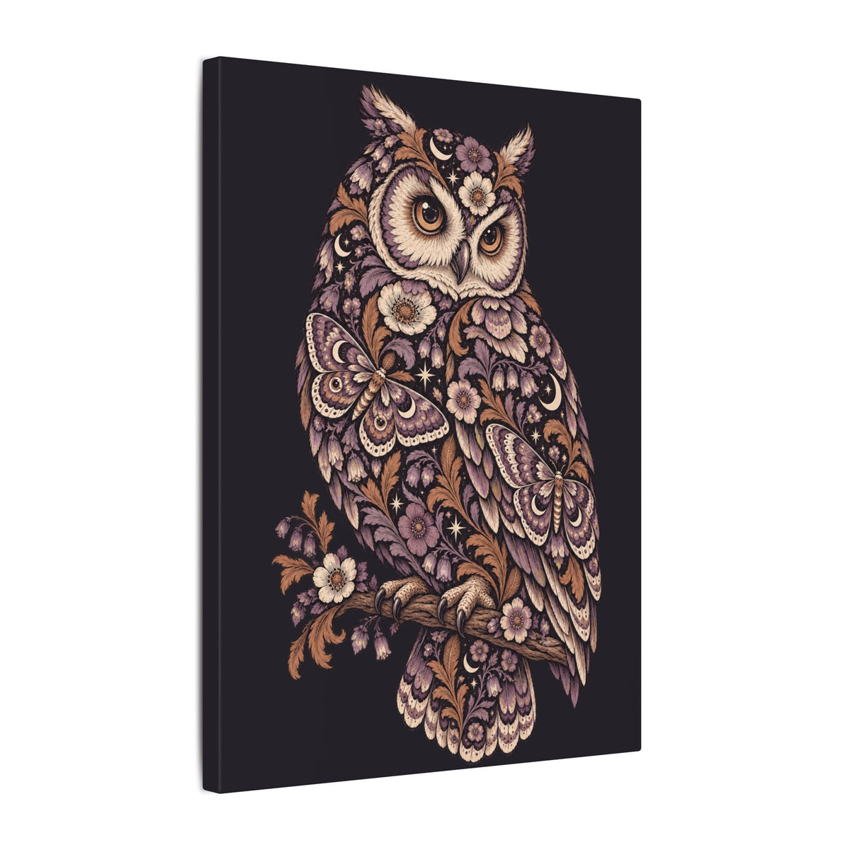 Velvet Sentinel — Matte Stretched Canvas