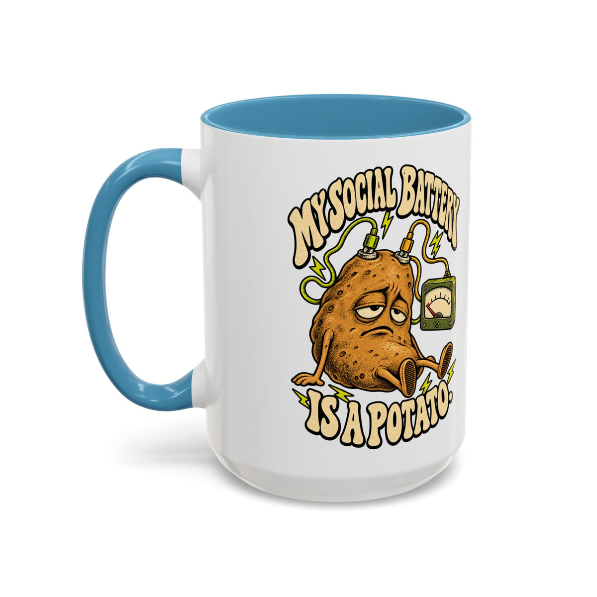 My Social Battery Is a Potato — Accent Mug