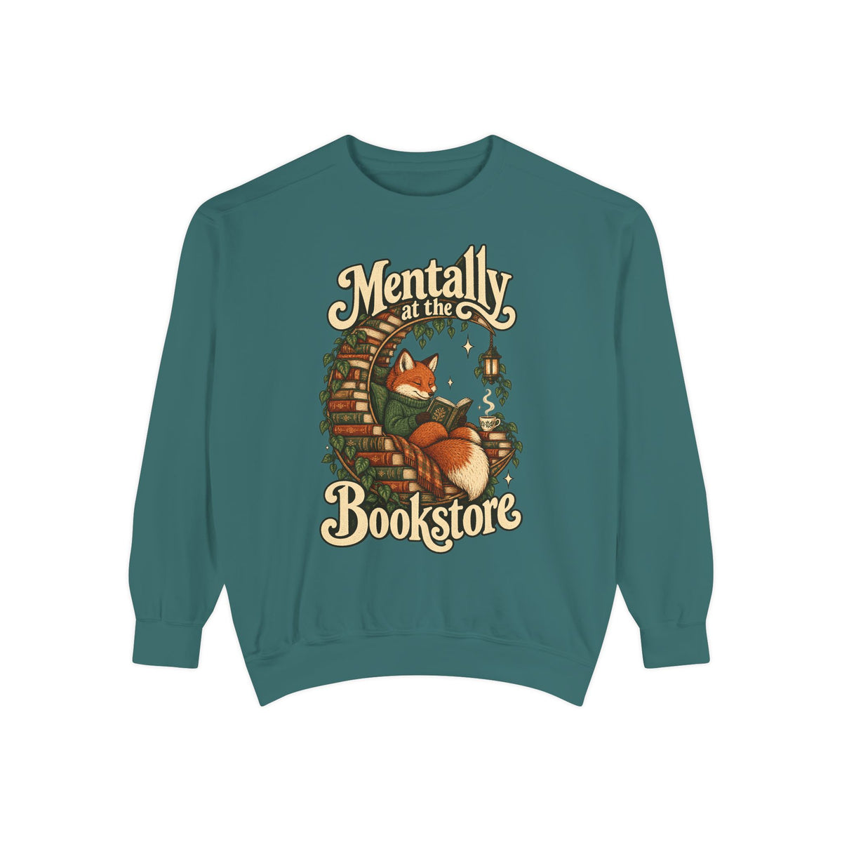 Mentally at the Bookstore — Garment-Dyed Crewneck