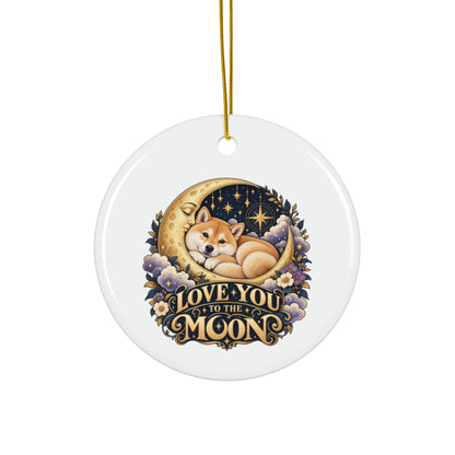 Love You to the Moon — Custom Pet Portrait Keepsake Ornament