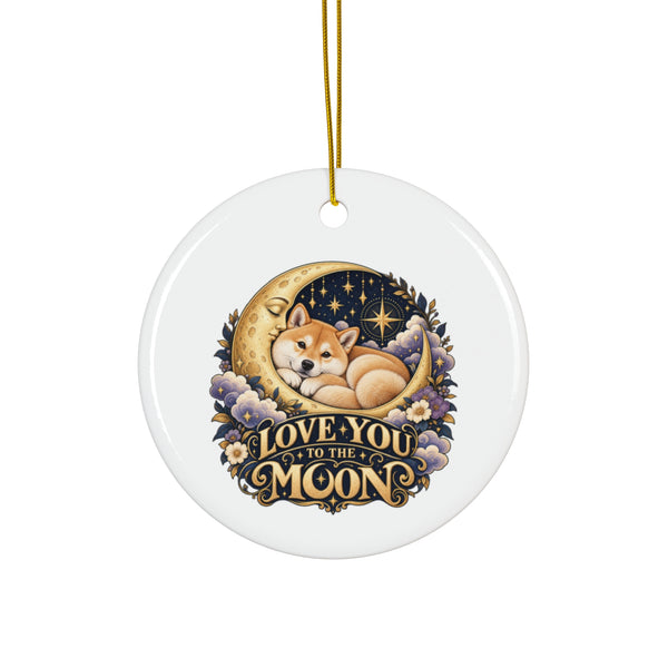 Love You to the Moon — Custom Pet Portrait Keepsake Ornament