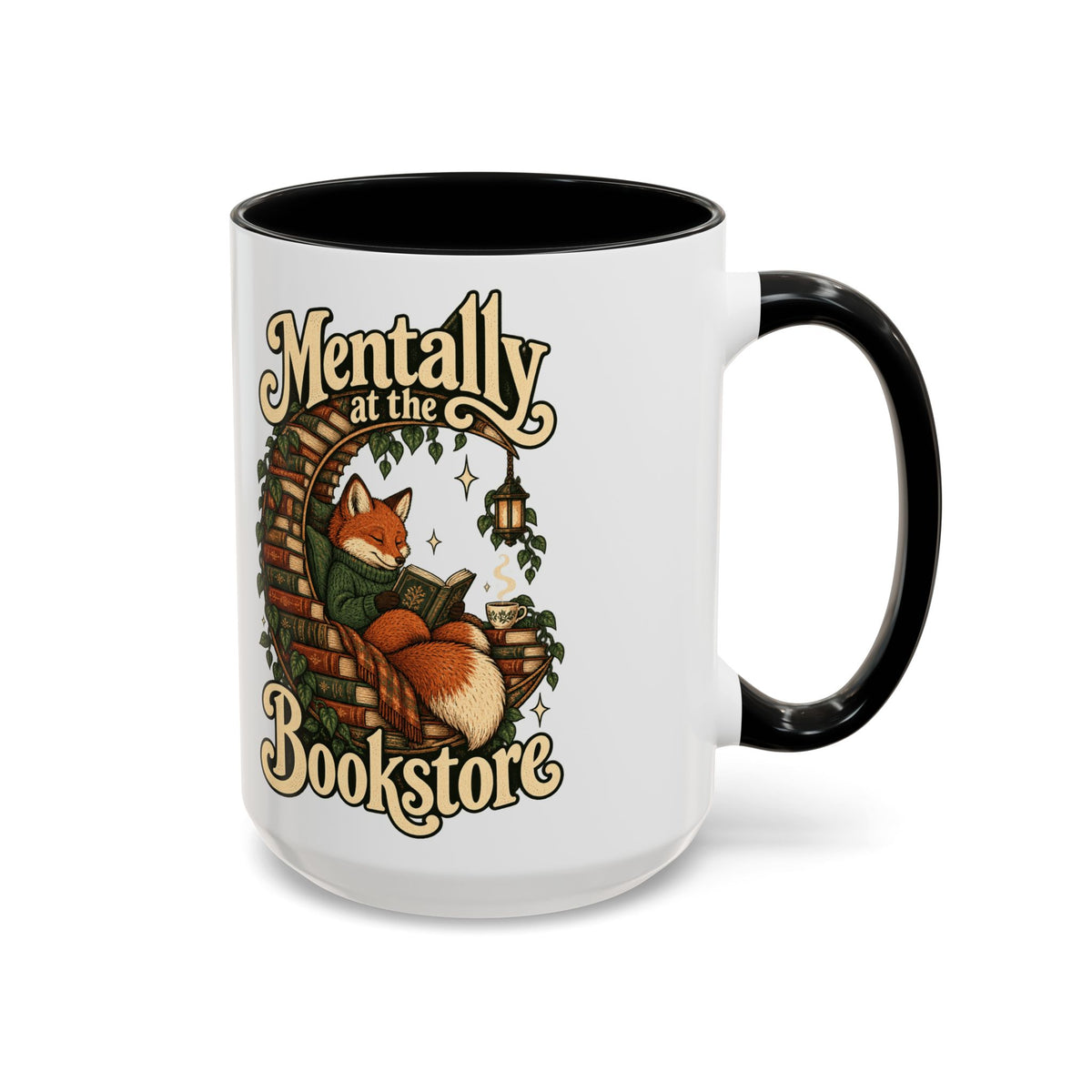 Mentally at the Bookstore — Accent Mug