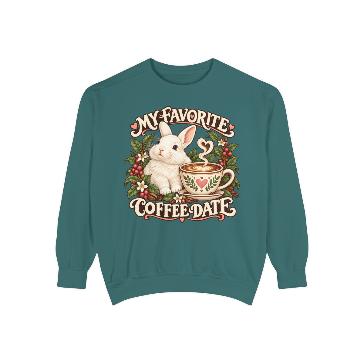 Coffee Companion — Custom Pet Portrait Crewneck