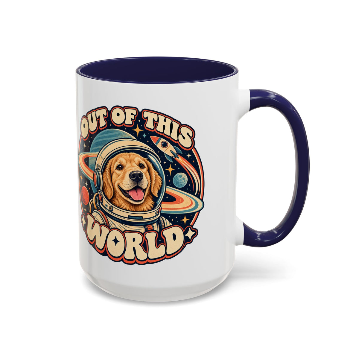 Space Cadet — Custom Pet Portrait Accent Mug