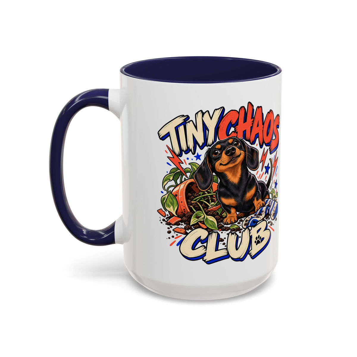 Tiny Chaos Club — Custom Pet Portrait Accent Mug