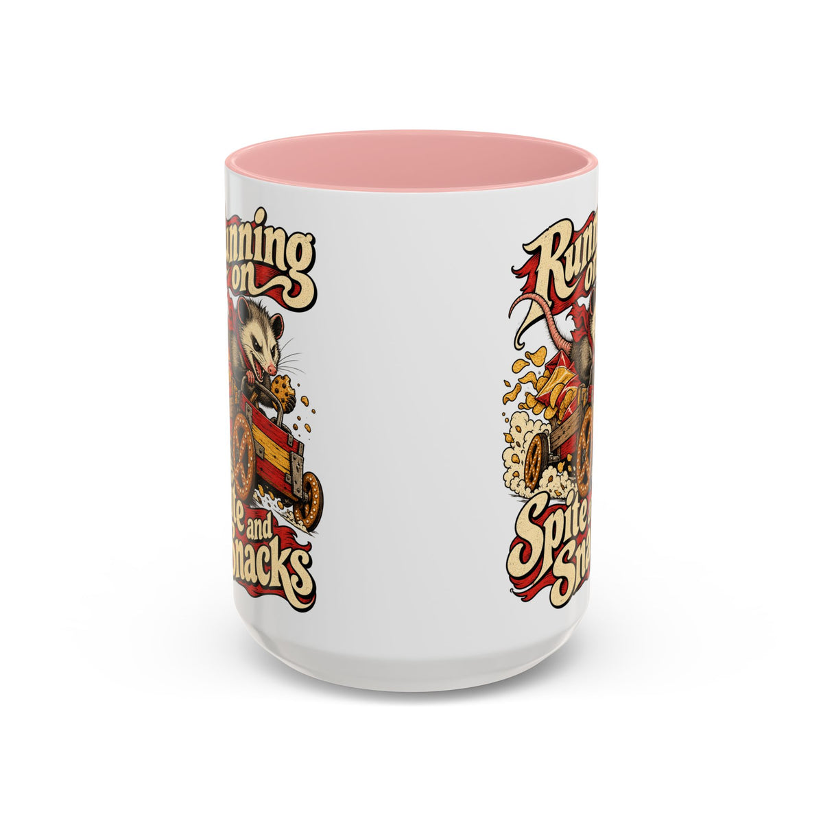 Running on Spite and Snacks — Accent Mug