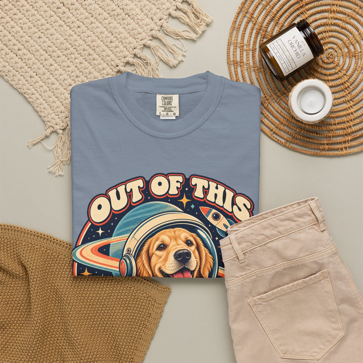Space Cadet — Custom Pet Portrait Premium Tee