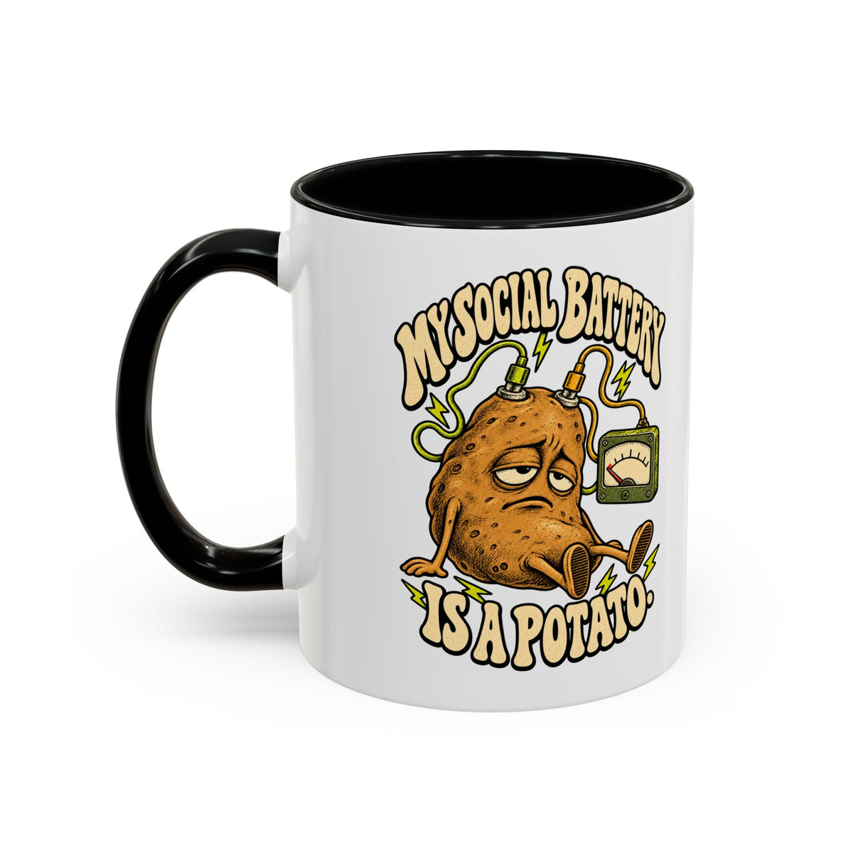 My Social Battery Is a Potato — Accent Mug