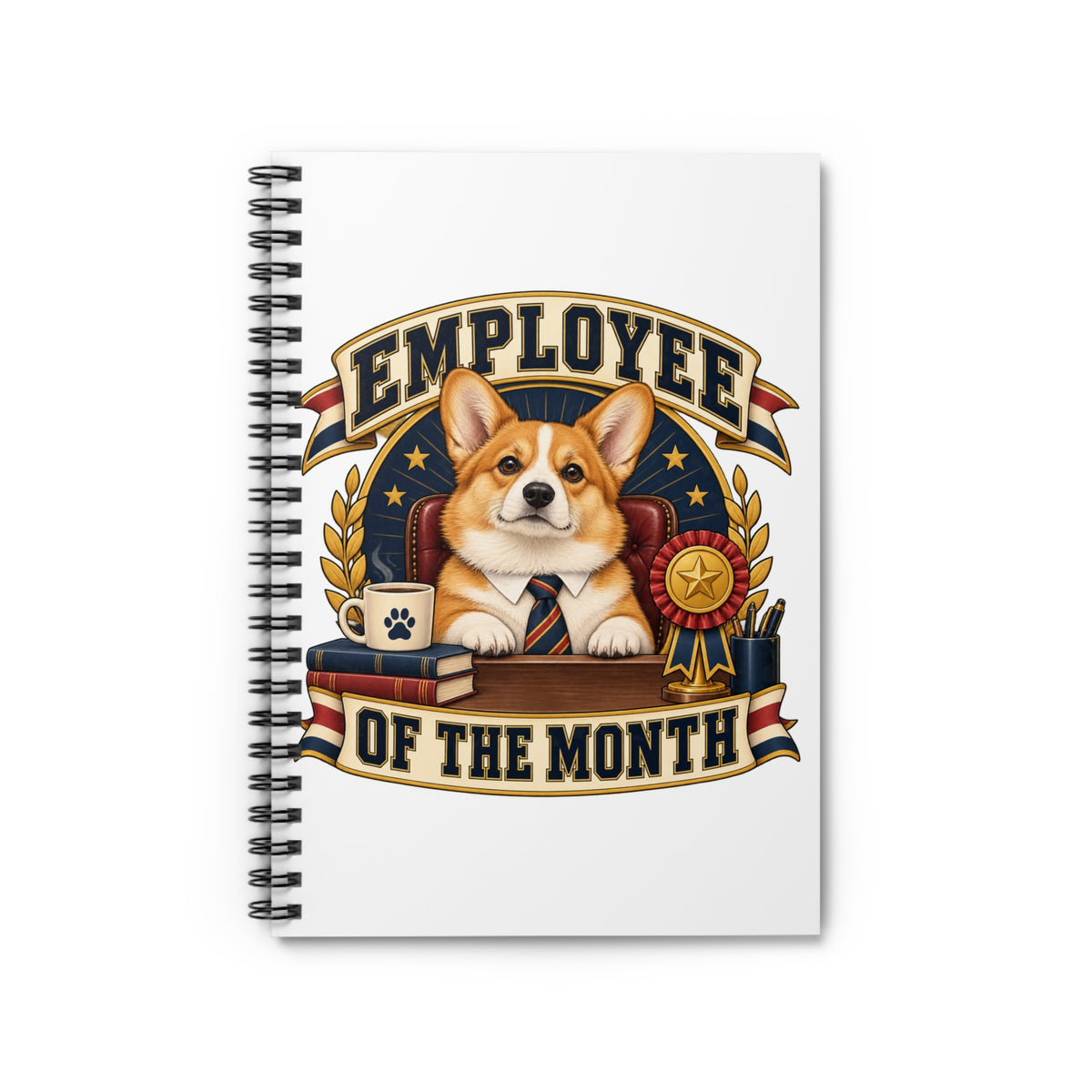 Employee of the Month — Custom Pet Portrait Spiral Notebook