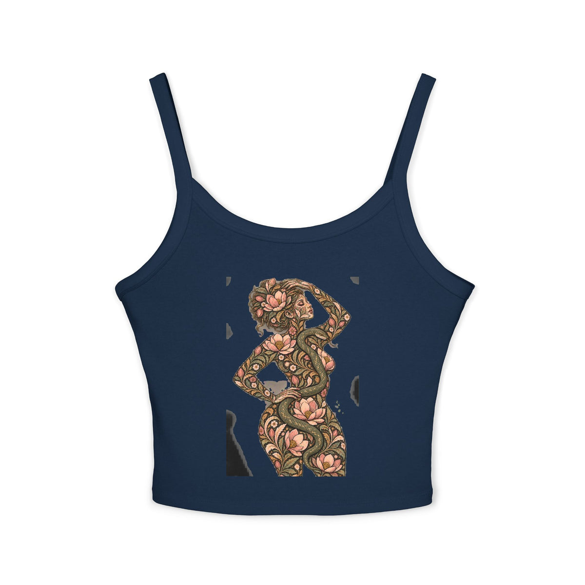 Serpent Magnolia Muse — Fitted Strap Cami