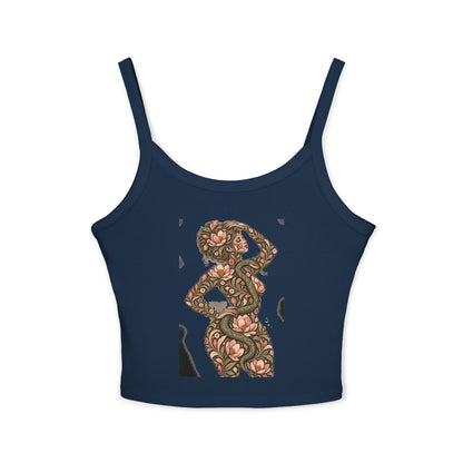 Serpent Magnolia Muse — Fitted Strap Cami