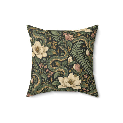 Serpent Magnolia Pattern — Accent Pillow