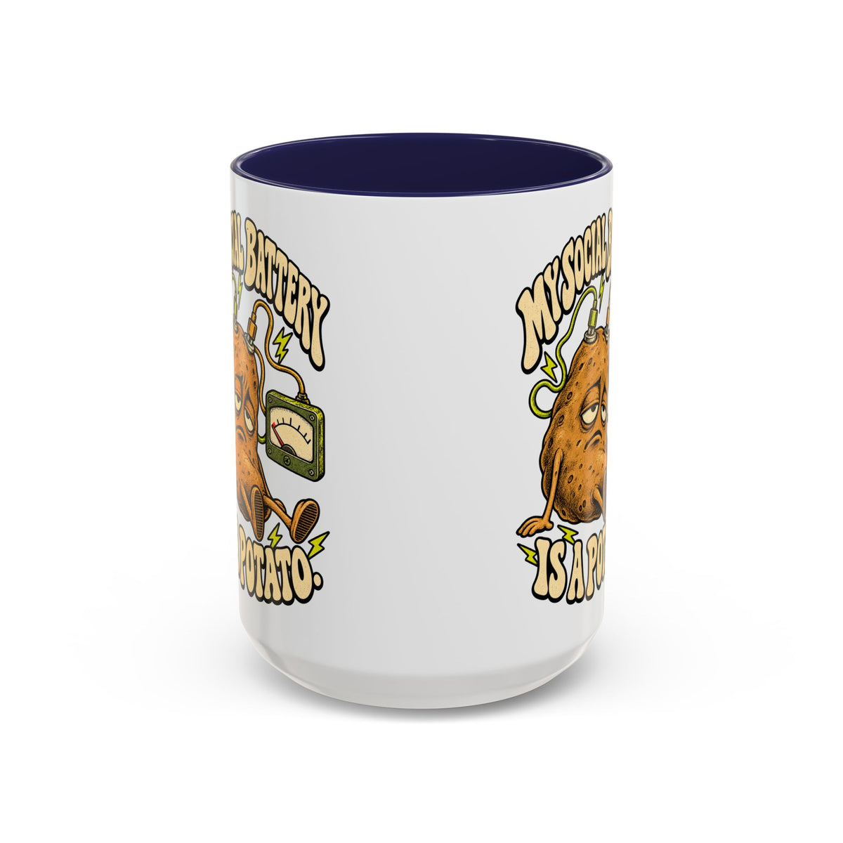 My Social Battery Is a Potato — Accent Mug
