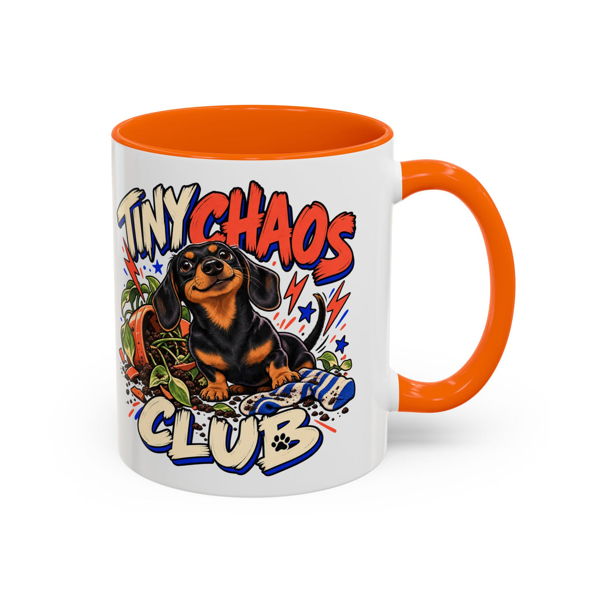 Tiny Chaos Club — Custom Pet Portrait Accent Mug