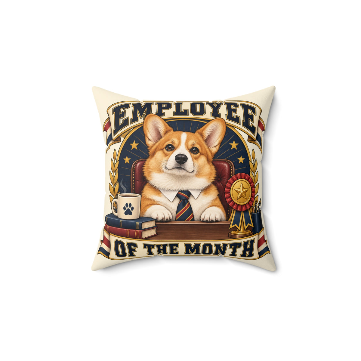 Employee of the Month — Custom Pet Portrait Portrait Pillow