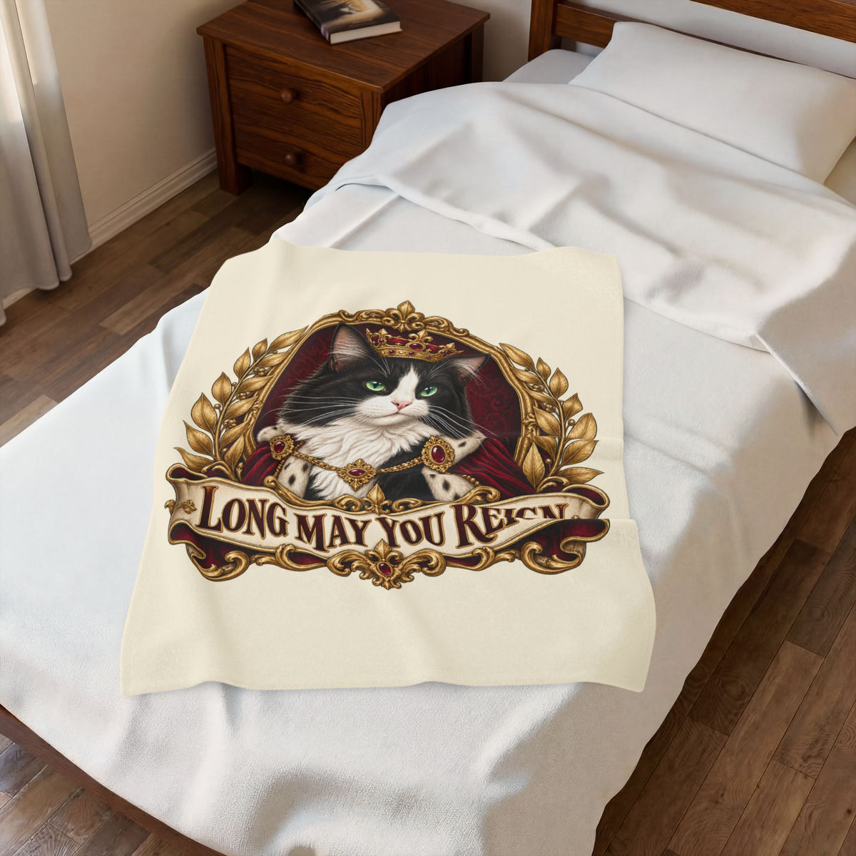 Royal Pet — Custom Pet Portrait Plush Blanket